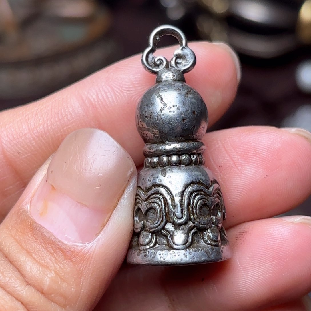 铜星月菩提吊坠项链