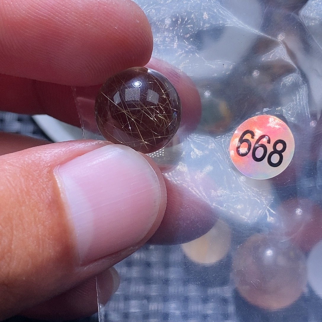 温***舟发晶未镶嵌手链天然水晶