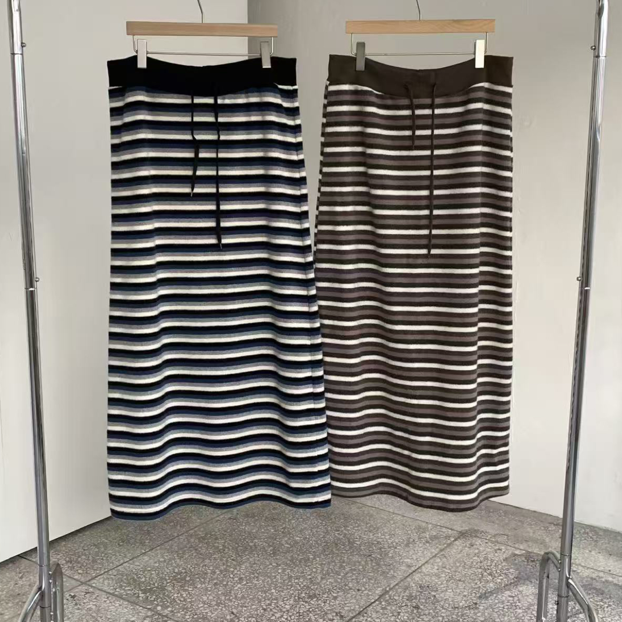 【by兜兜韩国代购】2025122102 amoeba 条纹半裙2.0 NO退NO换