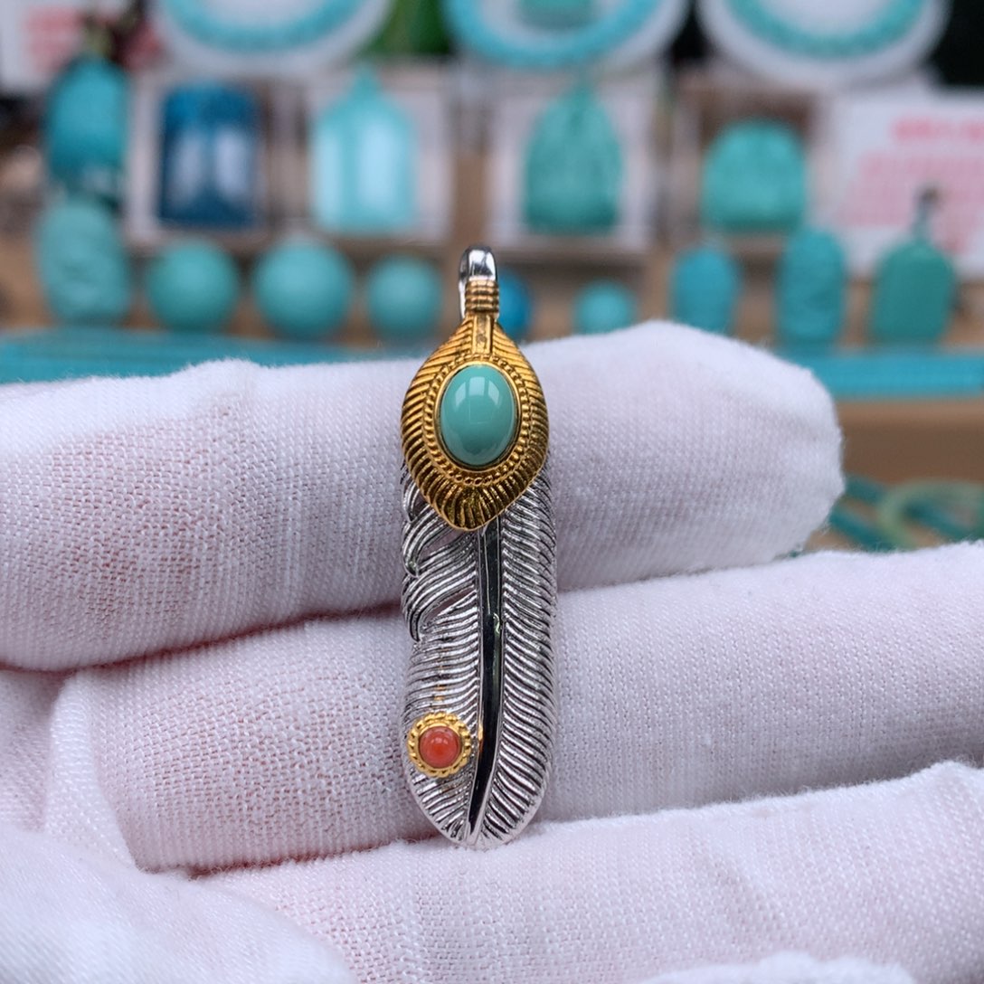 绿松石银S925镶嵌珠宝奇石