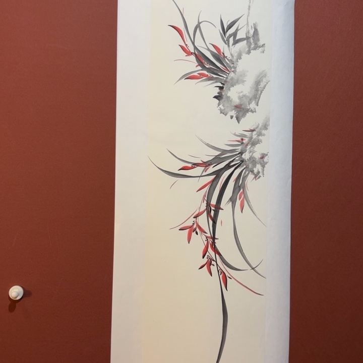 国画听兰老师花鸟