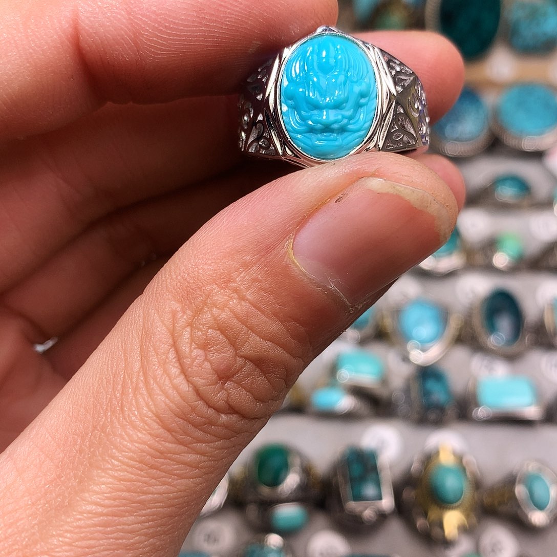 绿松石挂件银S925镶嵌D****D