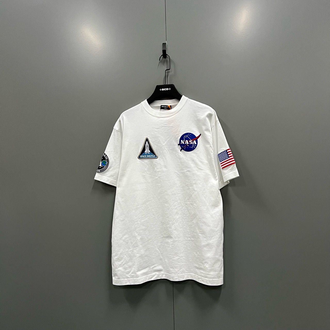 95新 Balenciaga/巴黎世家 （bb）209 徽标刺绣圆领短袖 XS码/6200