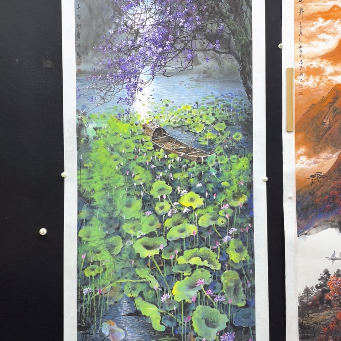 想***啥国画手绘国画，精品荷塘