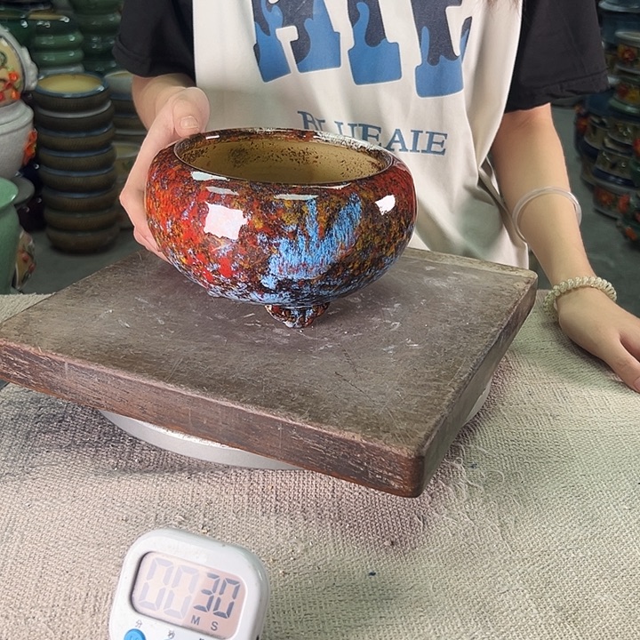 章***莱泳坤堂石湾花盆陶瓷