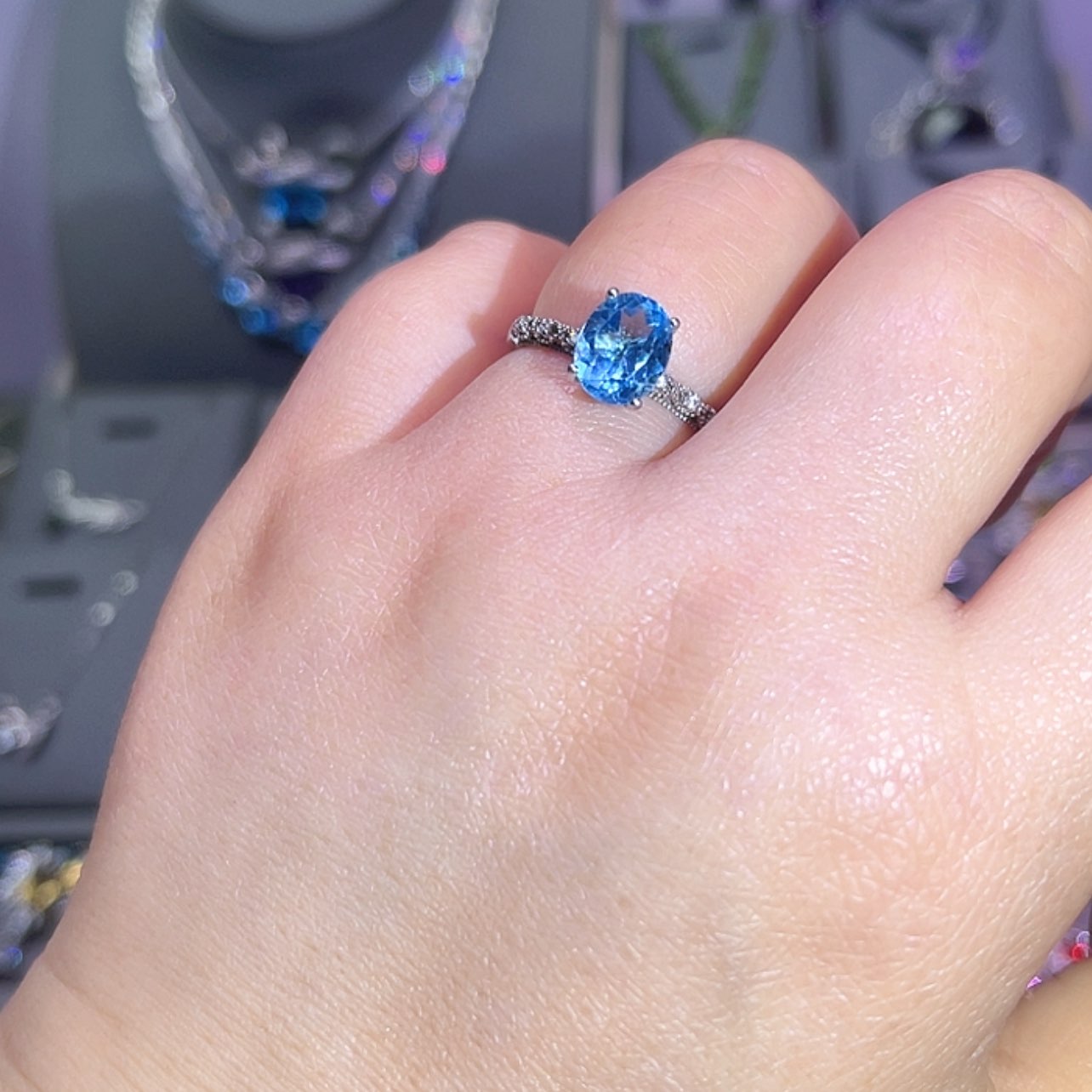 【闪购商品】托帕石戒指银S925镶嵌