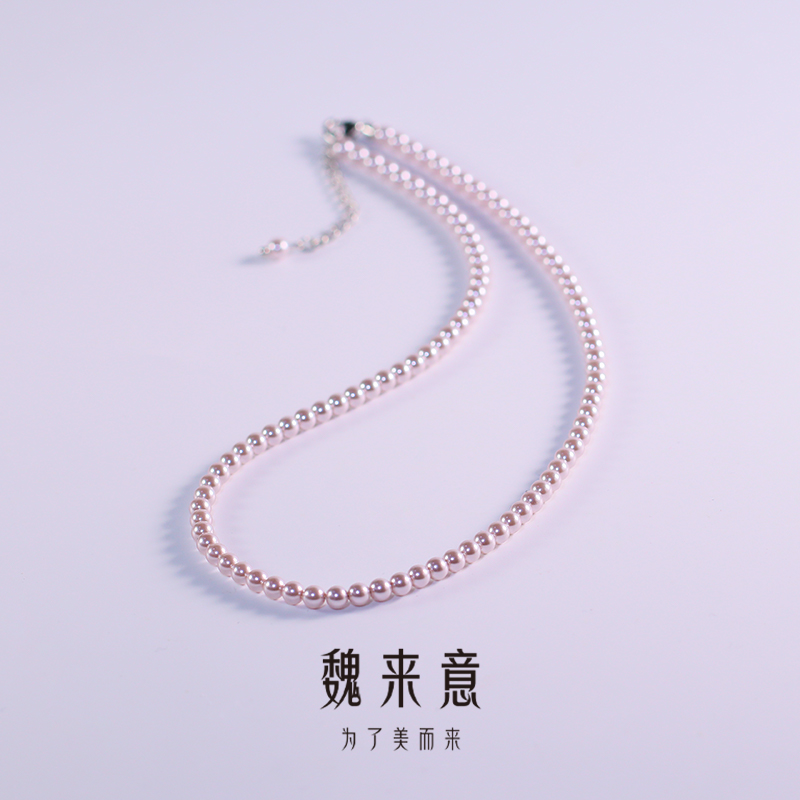【小魏总珠宝】强珠光小米链曼塔玫瑰项链轻奢小众高级感（4mm）
