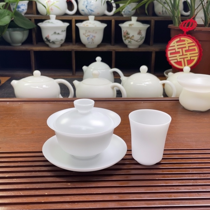 【闪购商品】茶****Z雪花白盖碗啊啊啊