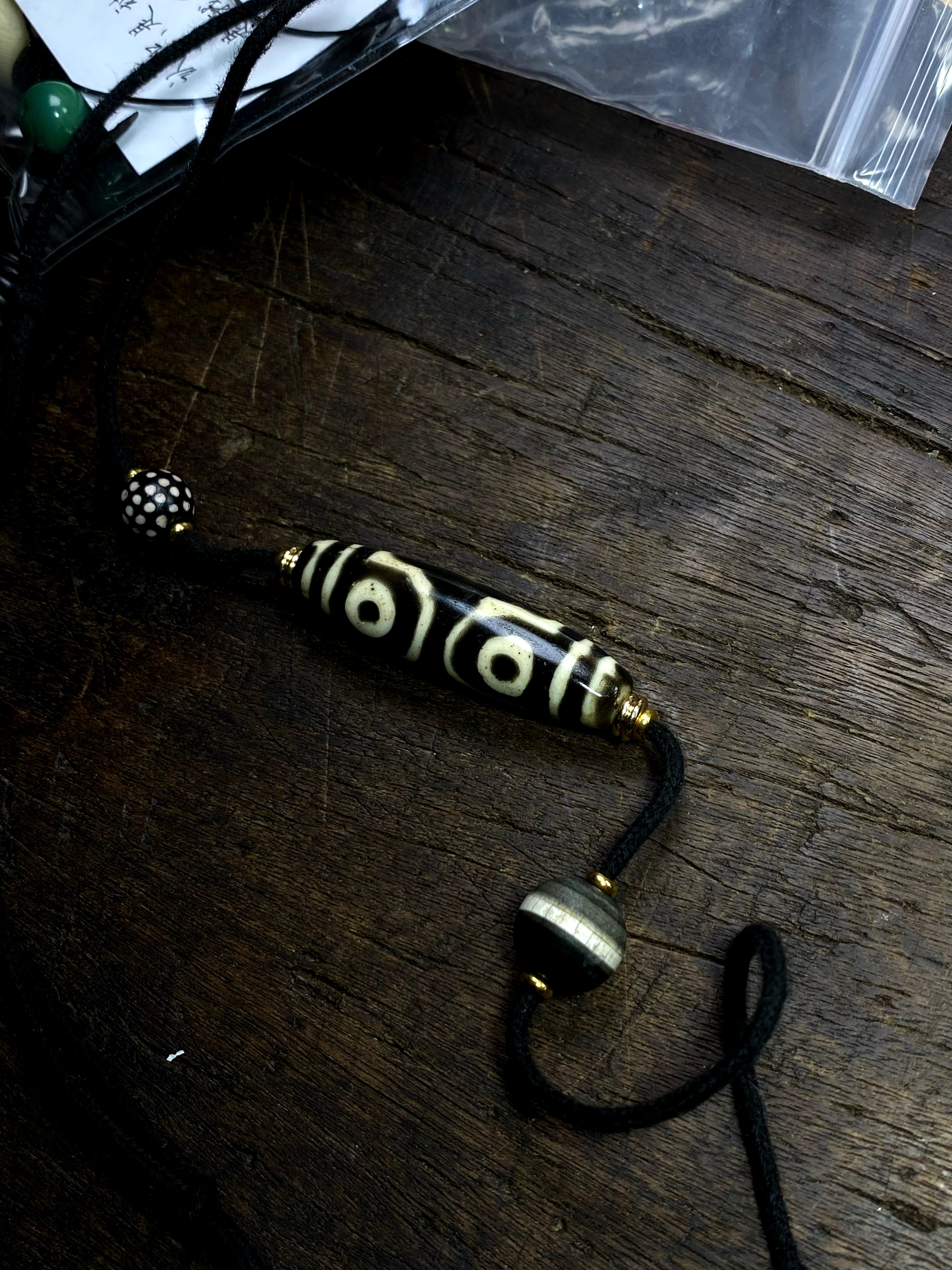 柒上集物 清代老料器天珠 单珠