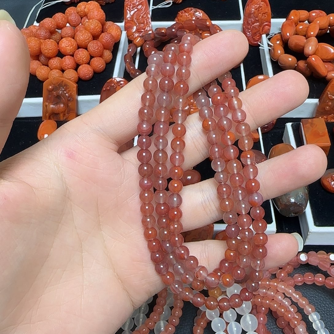 南红玛瑙未镶嵌手链