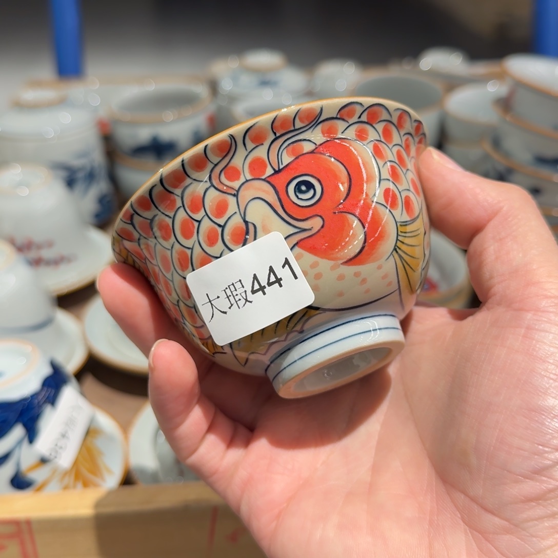 釉下手绘茶具微瑕