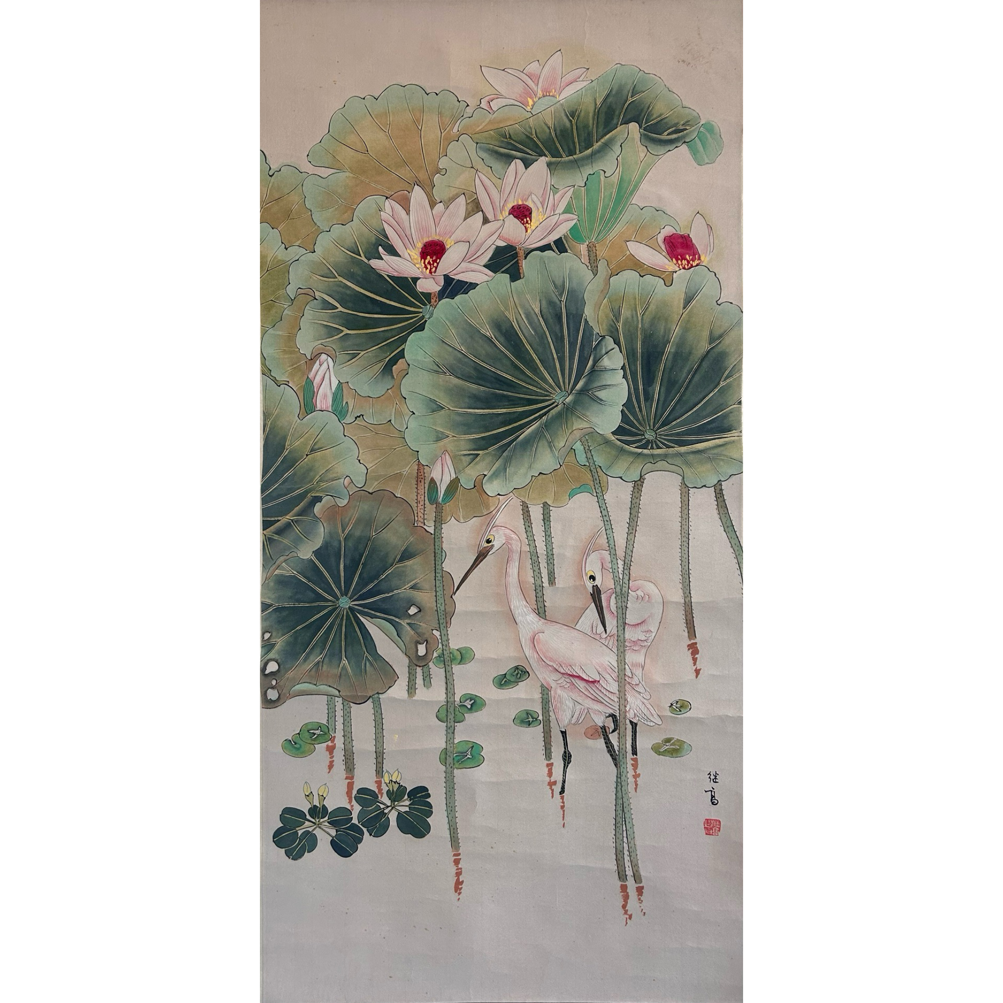 131纸本设色90×43cm
