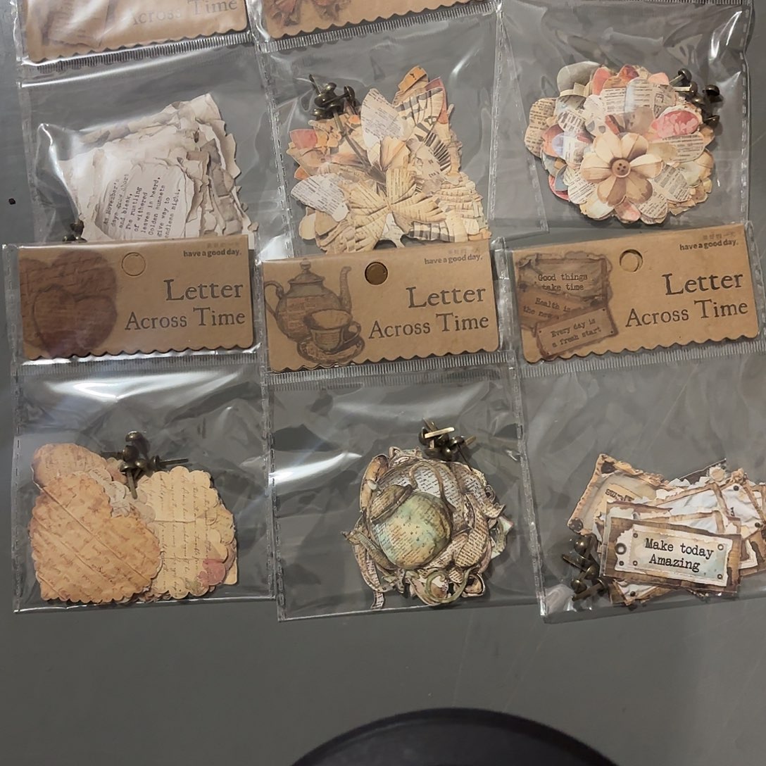 穿越时空的信复古书页贴纸6包不重复