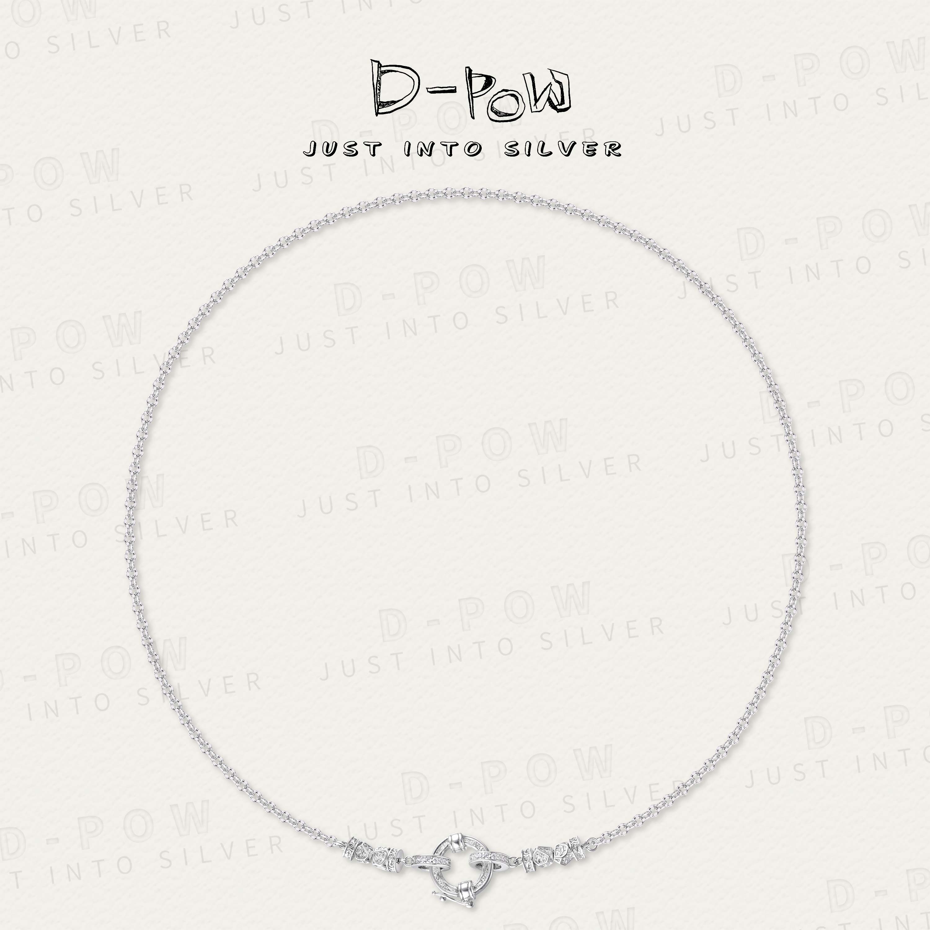 灯小炮 链子925银合成锆石 Italy进口烟花多戴项链（55cm）（9691）