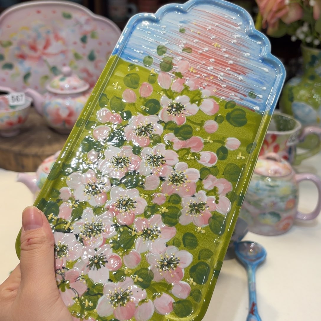 景德镇手绘高温釉下彩陶瓷茶具