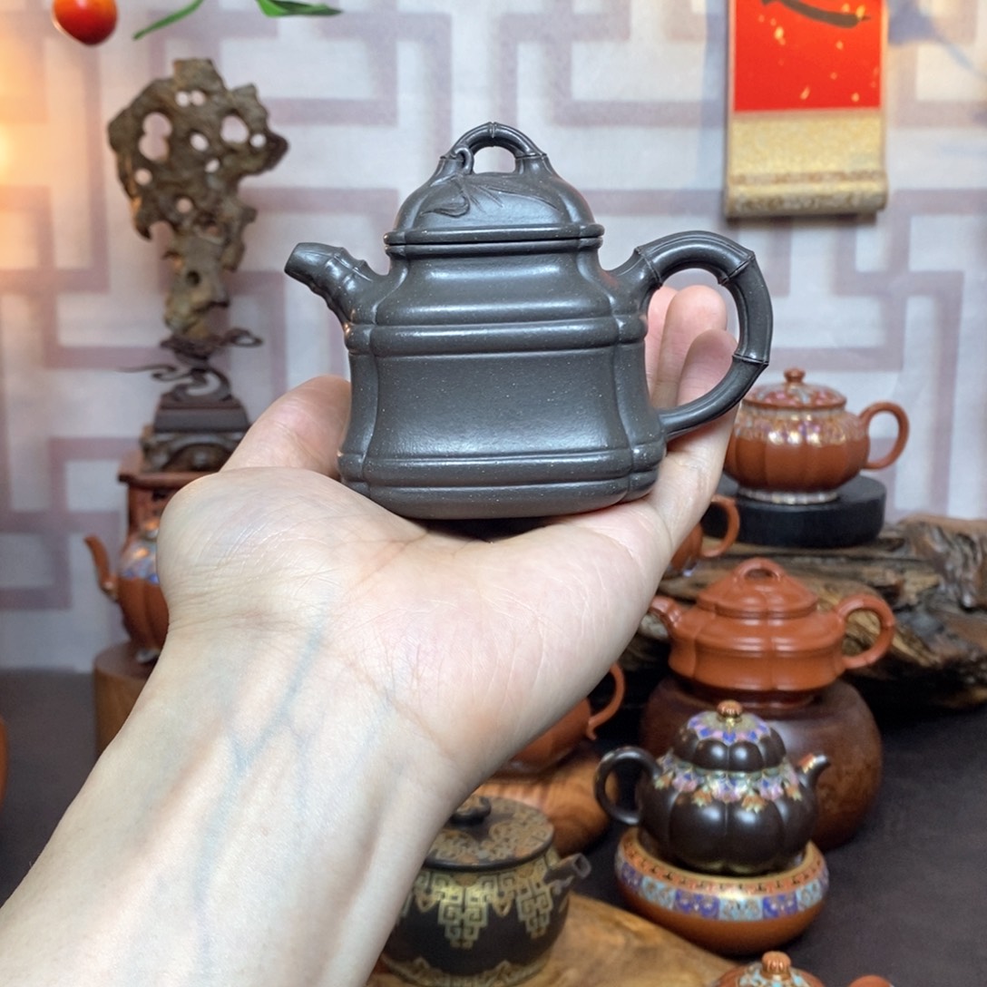 紫砂茶具老段四方竹鼎