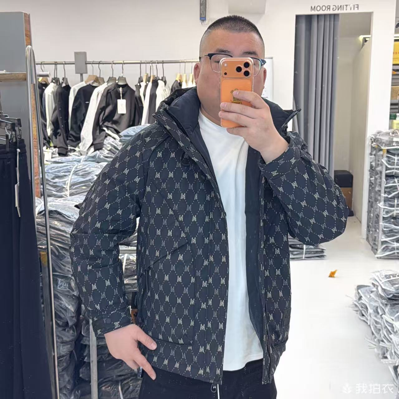 Y9510花色连帽冬季男款羽绒服