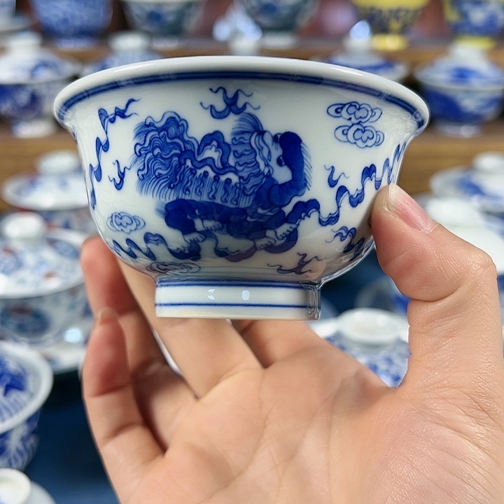 【闪购商品】景德镇手绘杯杯盖碗