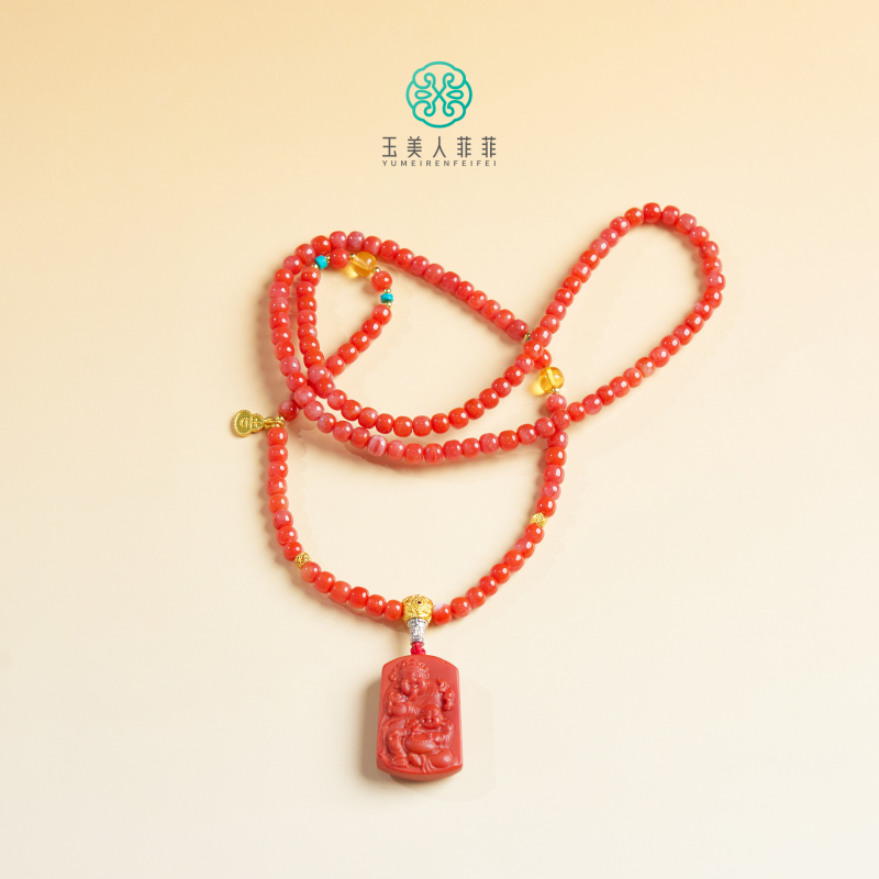 石惑珠宝+南红佛公方牌吊坠约19*29mm%多样性发一