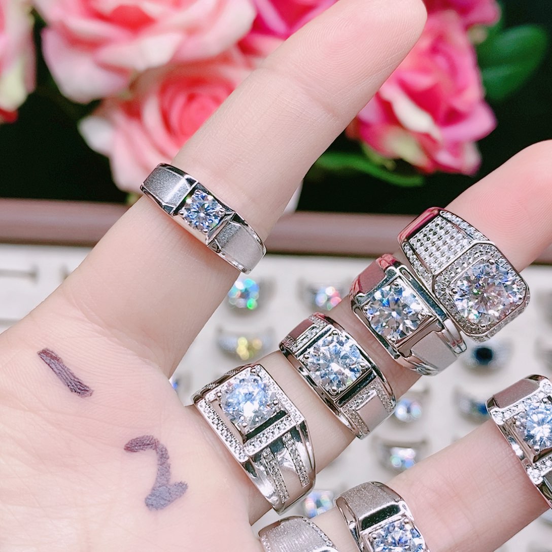 925银喷砂男戒16#圈口顶配1:1