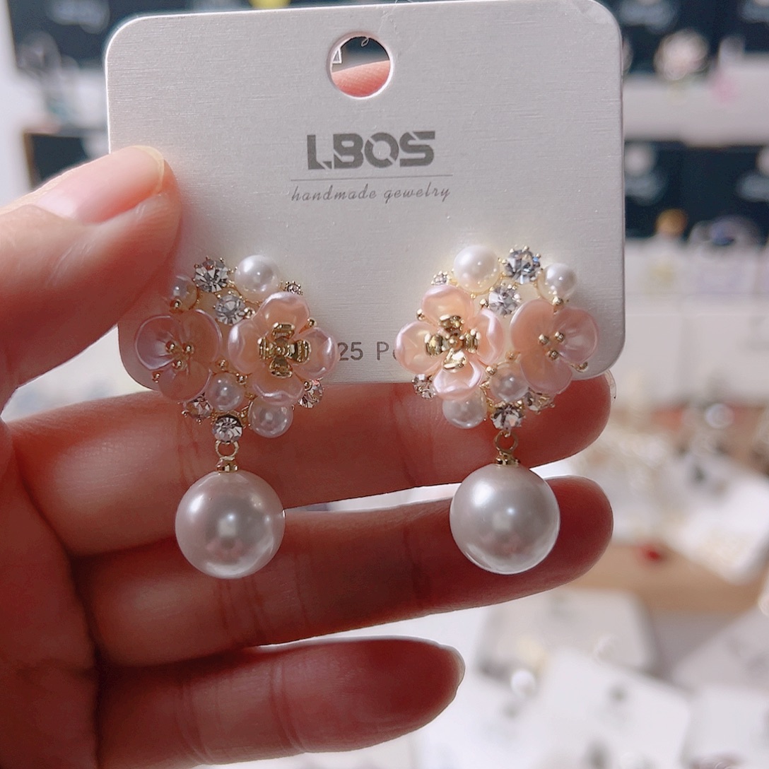 琉璃纯铜合金耳环的