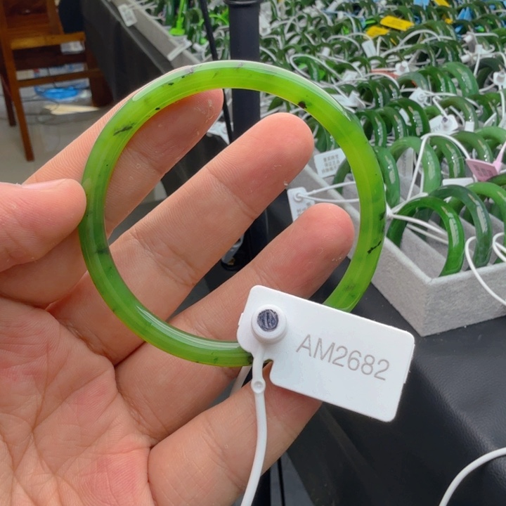 和田玉（碧玉）手镯未镶嵌58