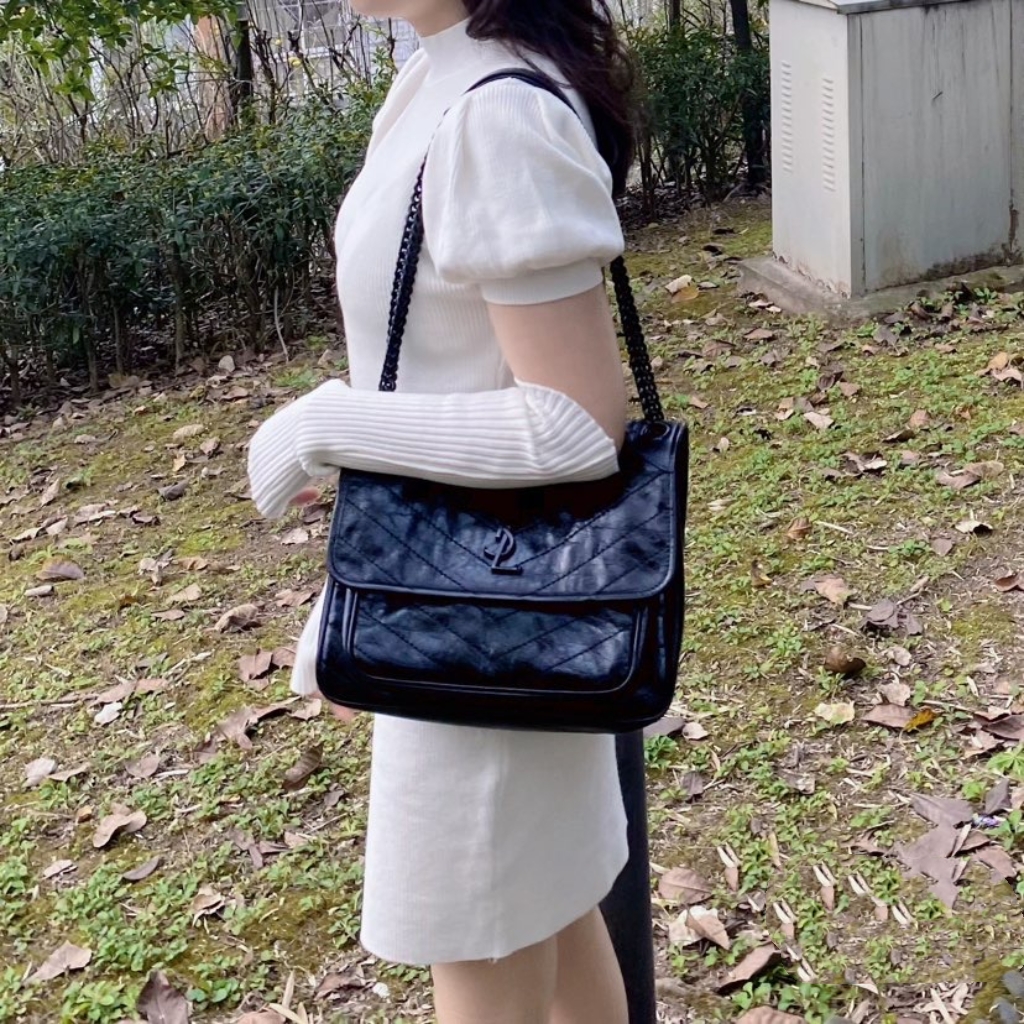 Y S L2025百搭时尚编织材料包单肩包斜跨服饰配件大容量托特包