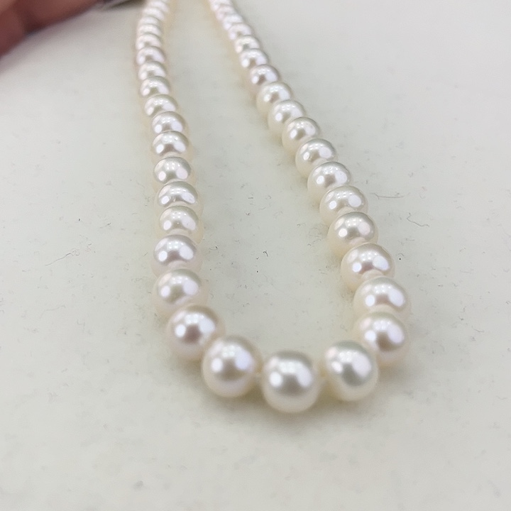 淡水珍珠颈饰银S925镶嵌卡8极光炫彩高品