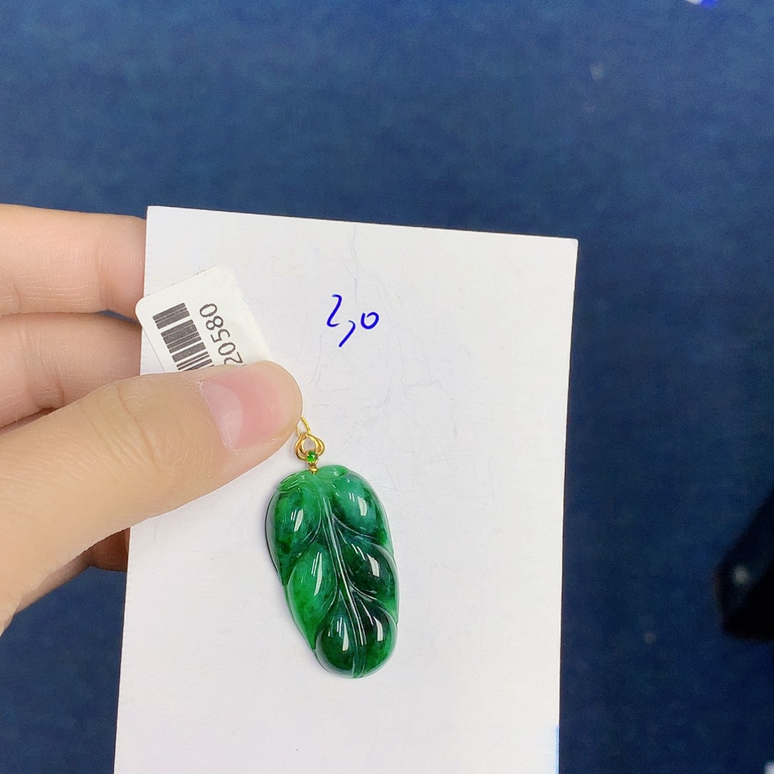 翡翠颈饰18K金镶嵌000000000000