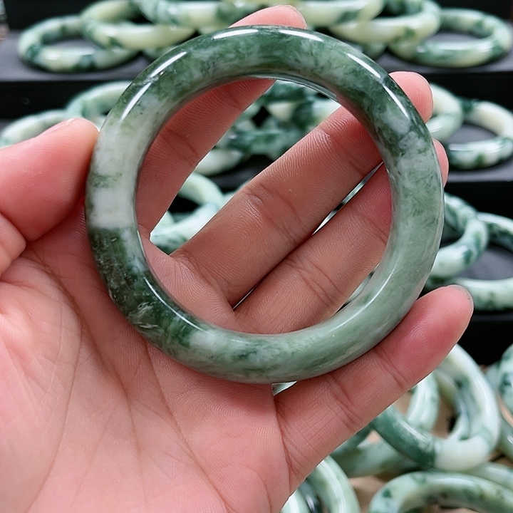 【闪购商品】透闪石-蛇纹石玉手镯未镶嵌张*武