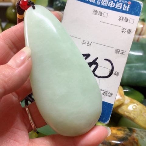 蛇纹石玉未镶嵌手把件