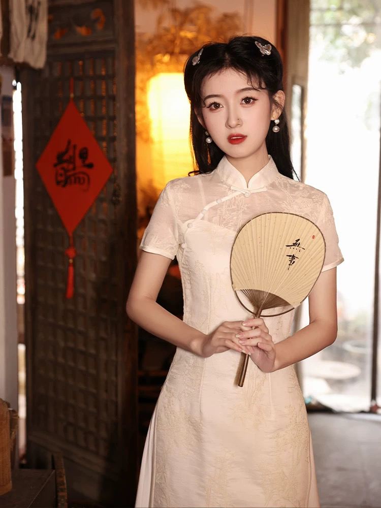 307 年轻款绣花奥黛|云裳|旗袍(偏小一码往大拍)