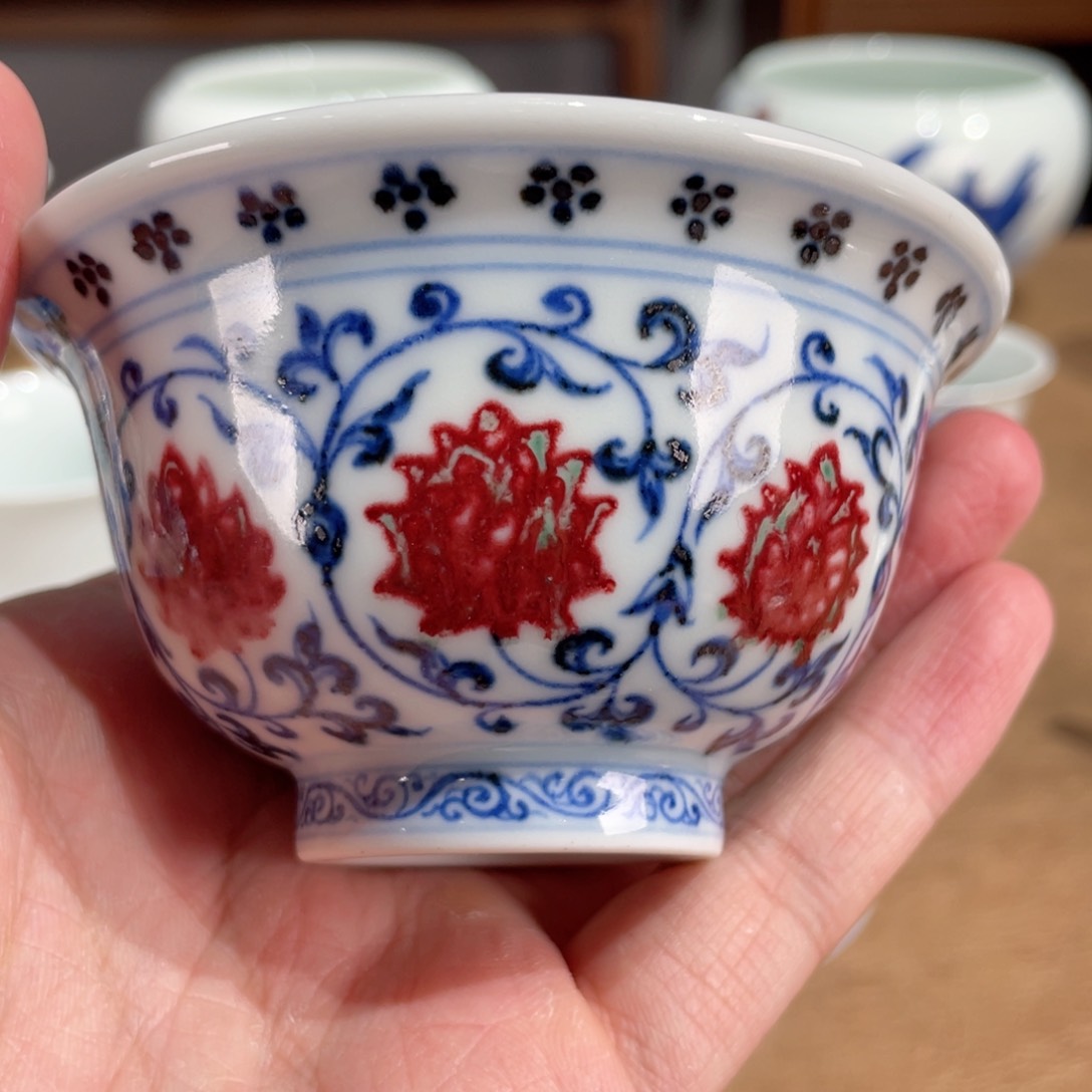 杯 经典王步花鸟  小桥窑