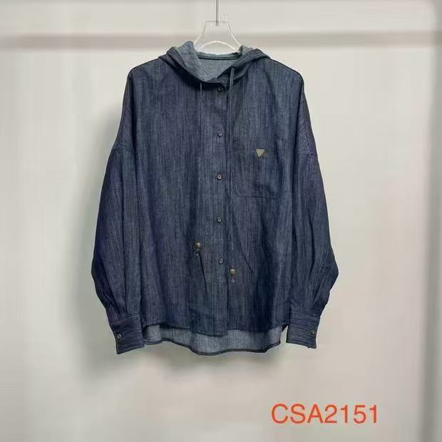 D50478女士夏季薄款透气七分袖纯色通勤休闲衬衫