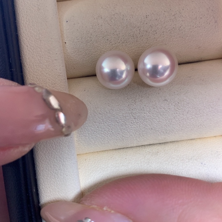 18K金镶嵌耳饰海水珍珠