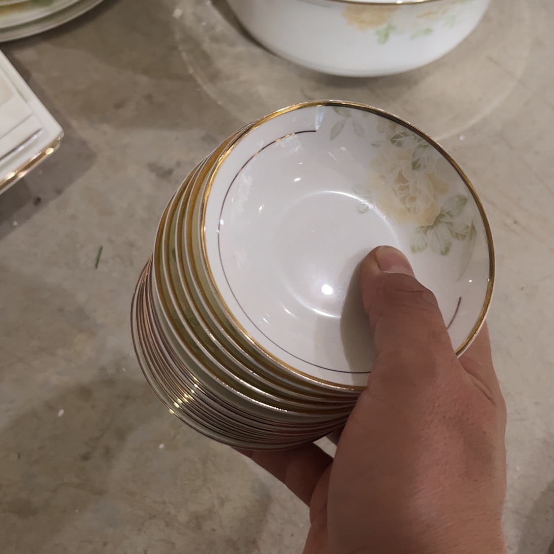 瓷片蘸料碟一堆四寸微瑕