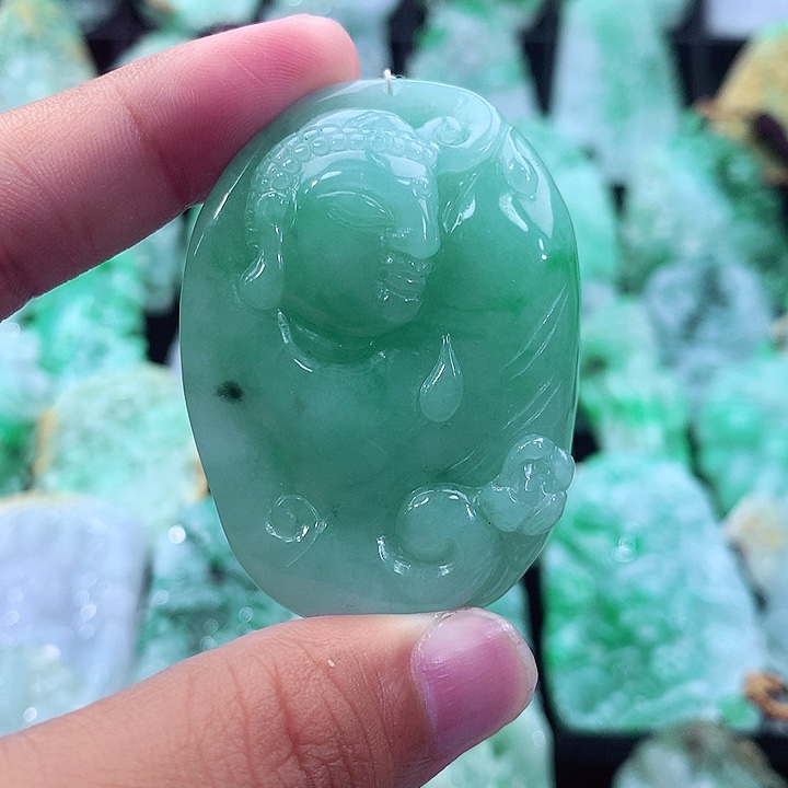 翡翠未镶嵌吊坠(不含链)