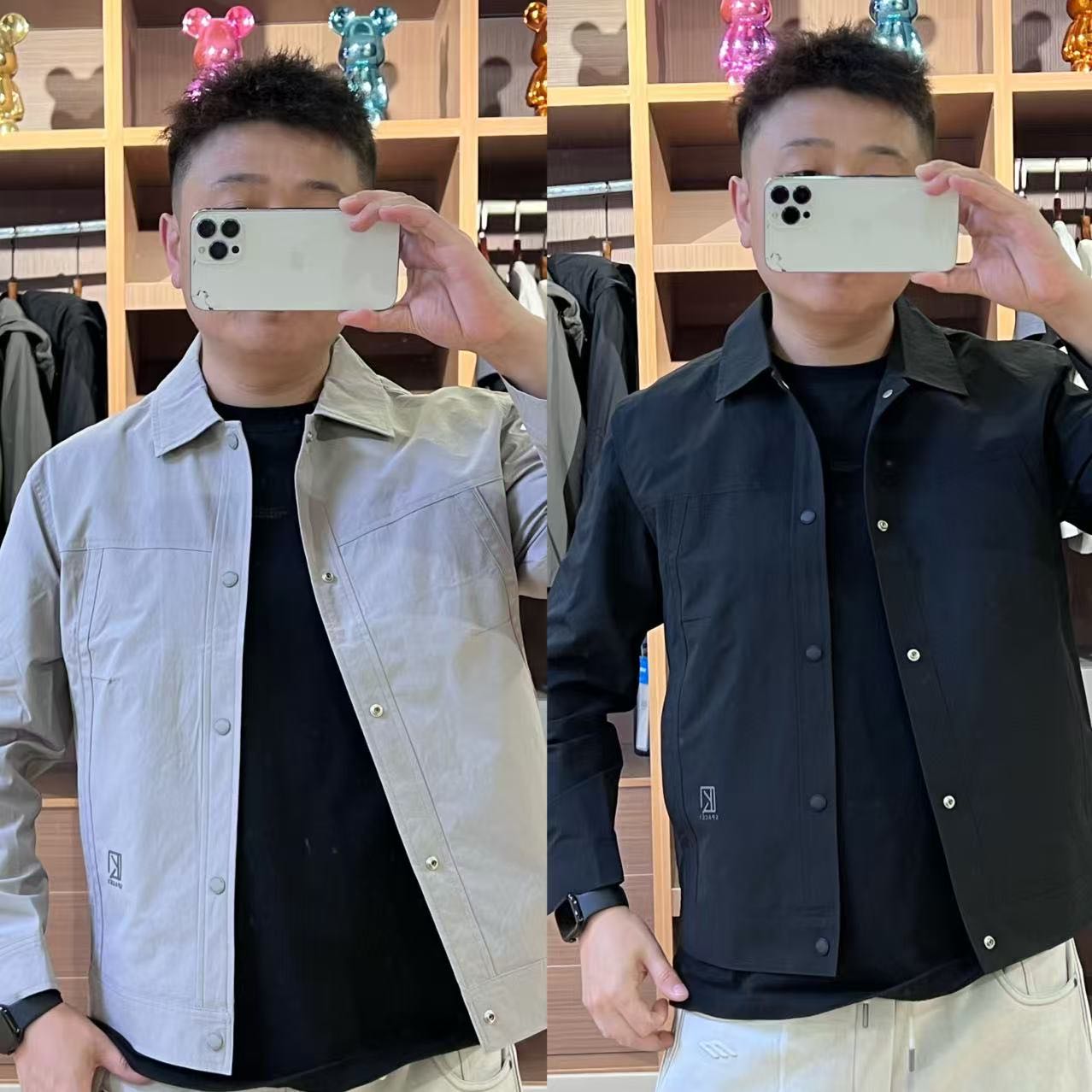 【XQ】秋季新款9732男士休闲百搭翻领夹克外套