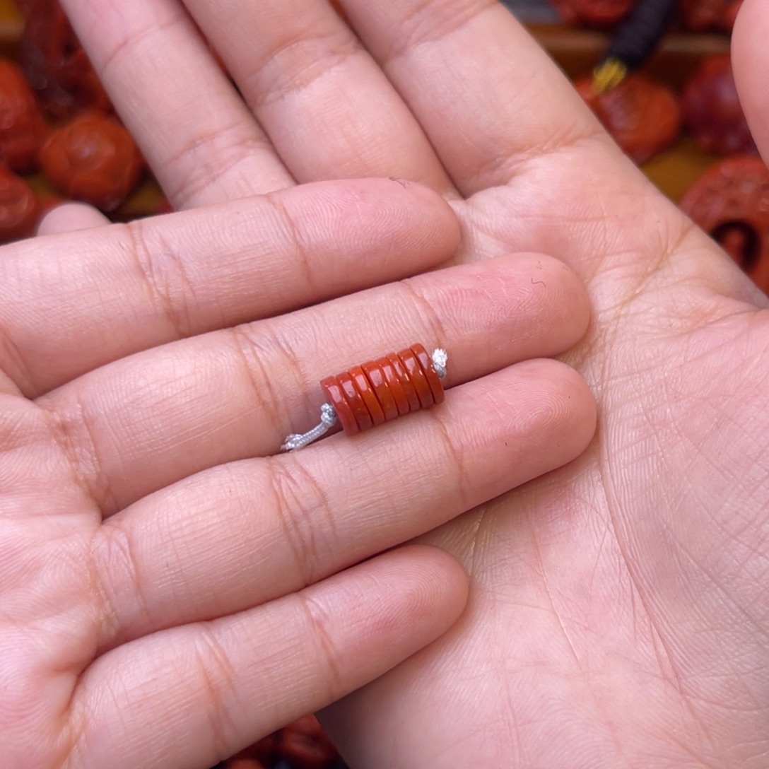 东***子南红玛瑙未镶嵌川料瓦西7mm隔片