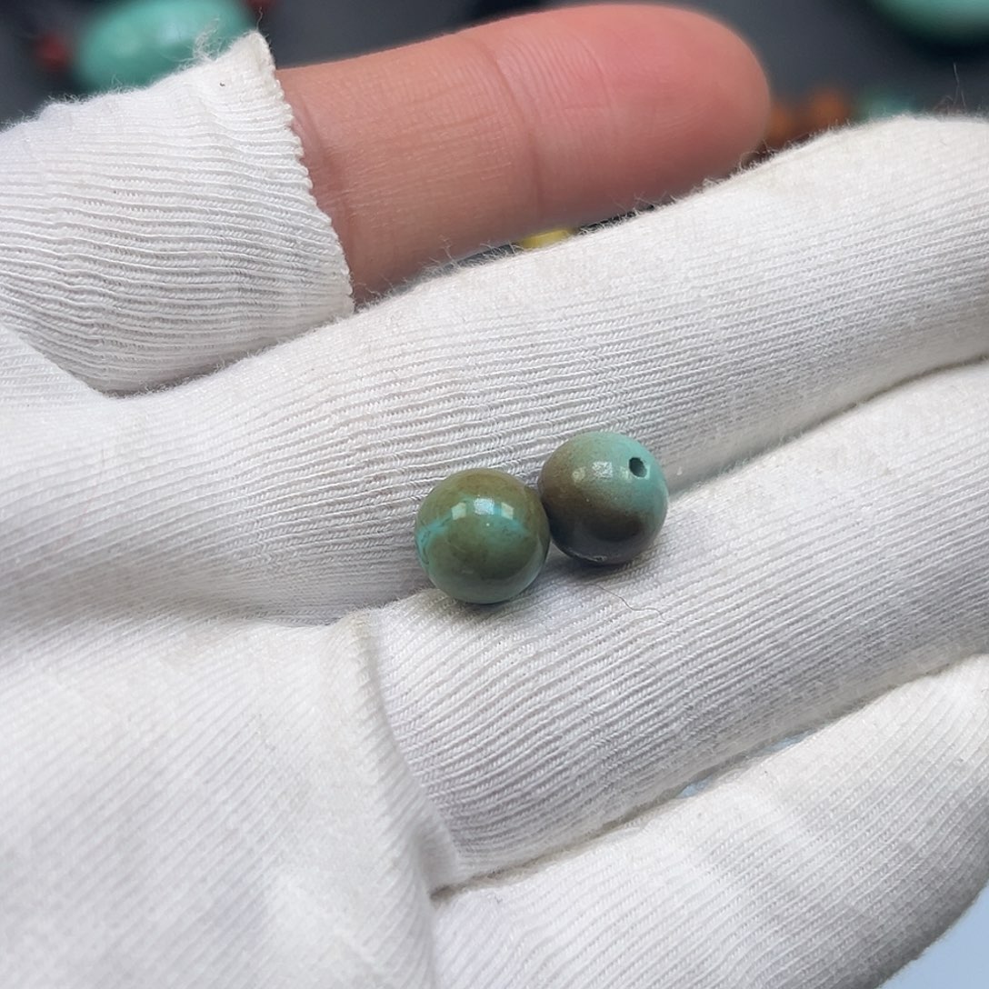 绿松石珠宝奇石未镶嵌小**森