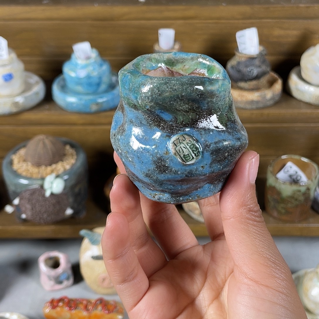 坛子姐花盆 小白孤品 内口3.5