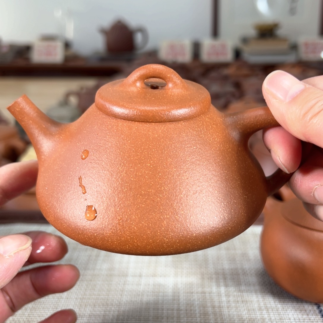 紫砂茶壶半手工制作红降坡子冶瑕