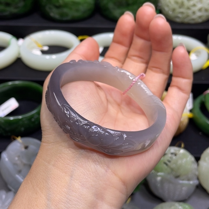 和田玉手镯53+圈口 编号31贵妃镯未镶嵌