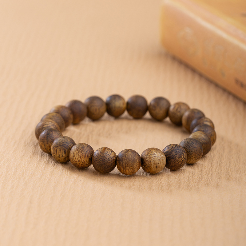 XIANYUAN/仙源 沉香海南白奇结香9mm单圈手串    