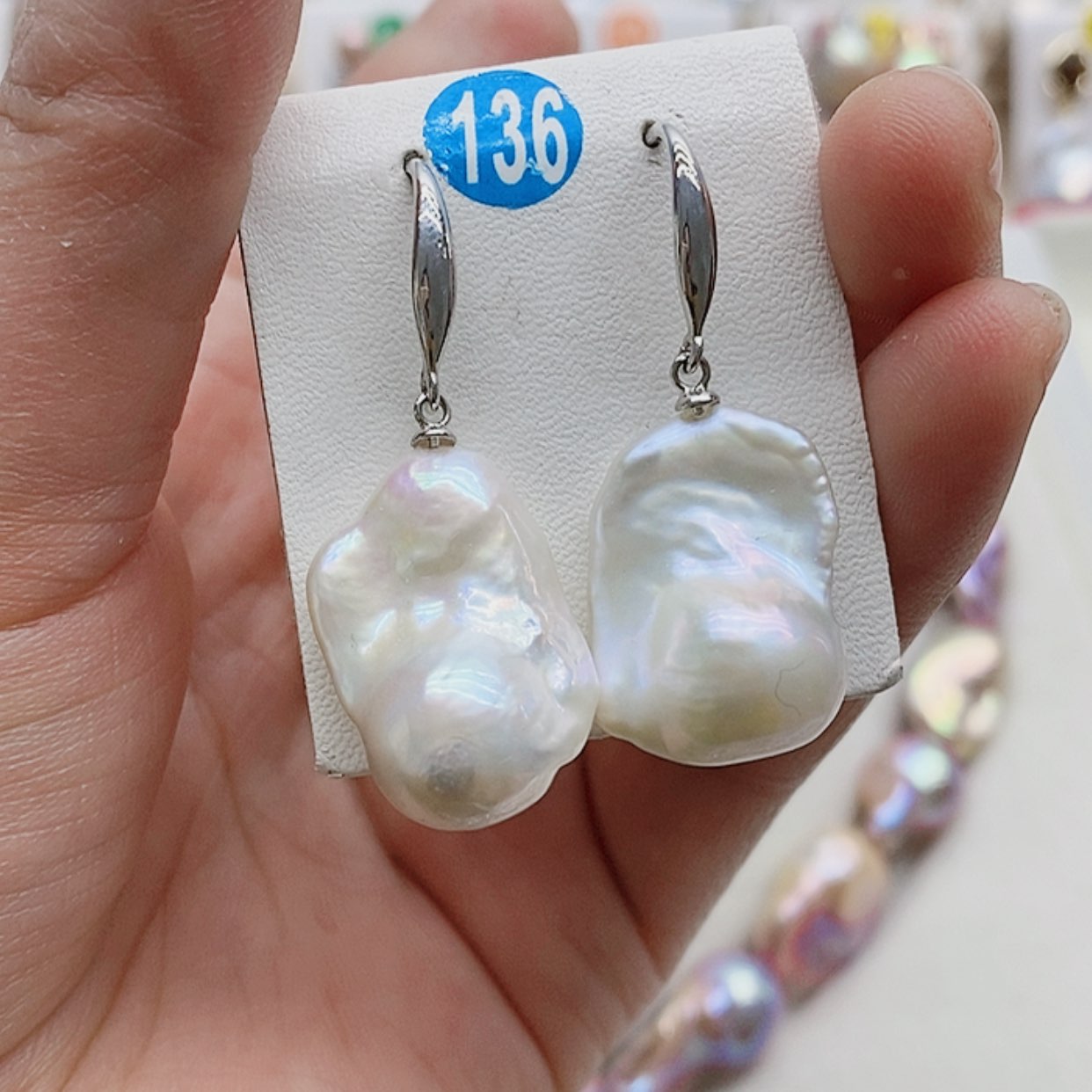 【闪购商品】淡水珍珠耳饰银S925镶嵌