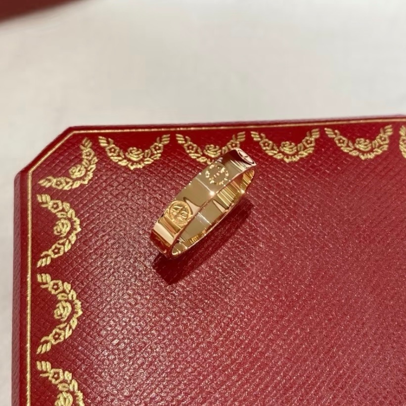 99新 Cartier/卡地亚 7姐专场/18K金 love窄版戒指 