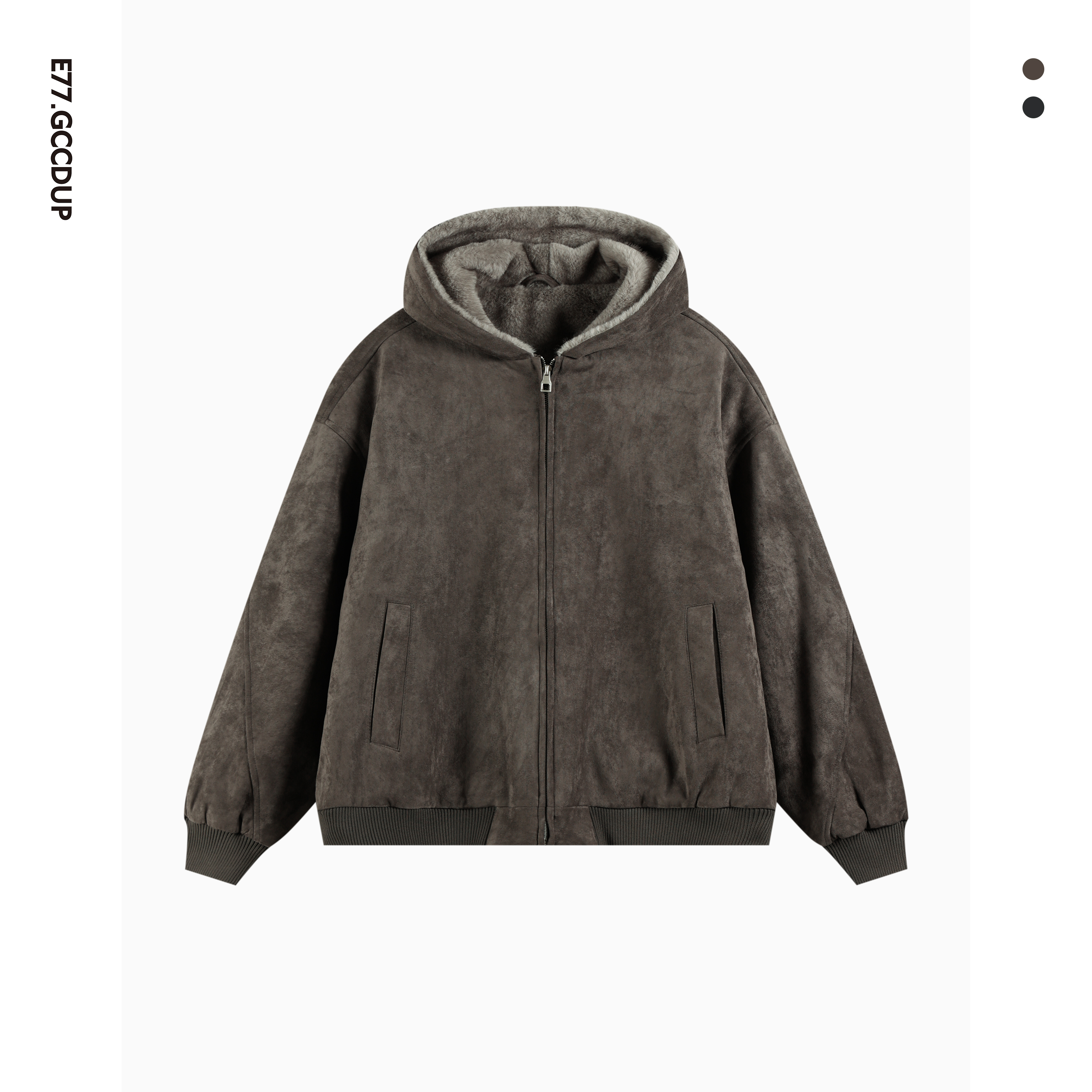 E77.GCCDUP冬季上新连帽夹克重磅加厚加绒座山雕棉服外套26629