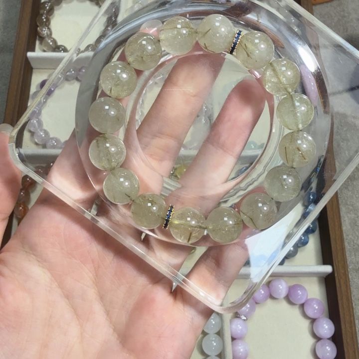 未镶嵌手链水晶绿发晶天然水晶手串