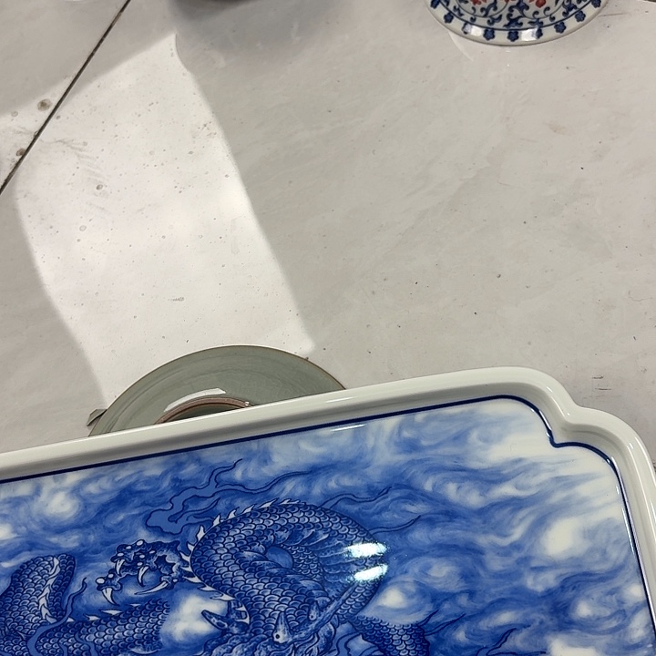 瓷片墨龙吸水干泡台景德镇