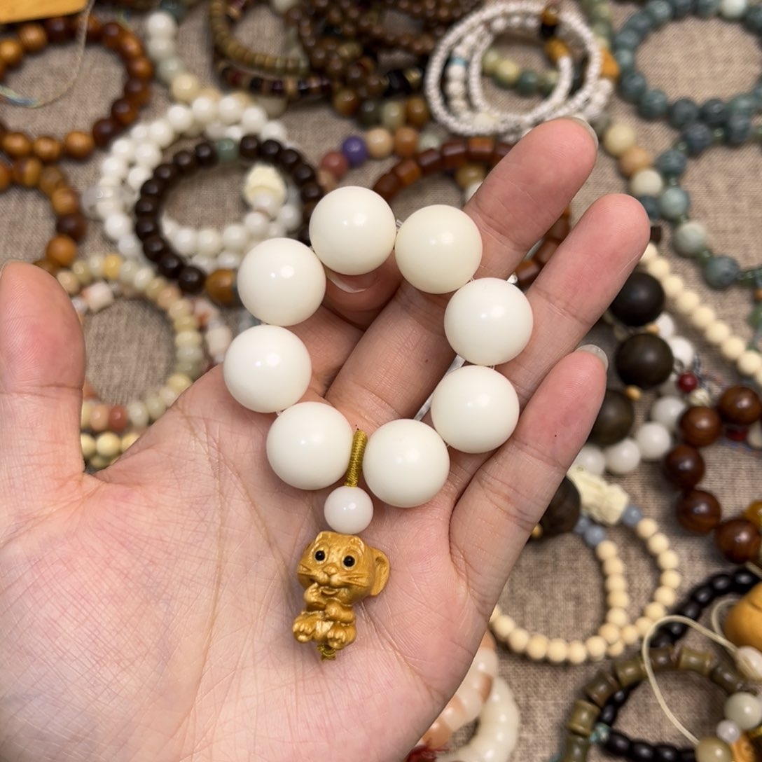 维腊木（绿檀）手串/手链白菩提老鼠手捻